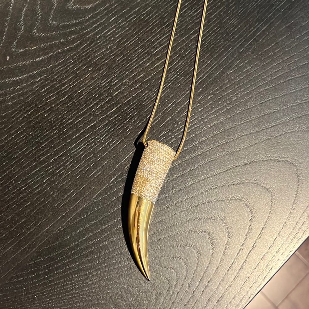 Michael kors gold horn necklace